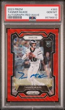 2023 PANINI PRIZM AUTO-RED WAVE #383 TANNER MCKEE 107/149 PSA 10