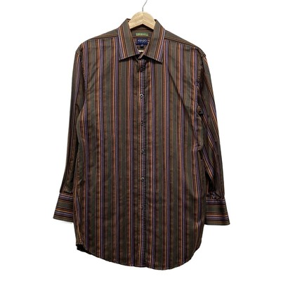 Auth KENZO - Dark Brown Orange Multi Men's Shirt