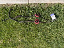 Leather Side Reins W/Rubber Donuts