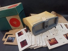 Vintage stereo diascope STEREOSCOPE-3  28 stereo slides ussr