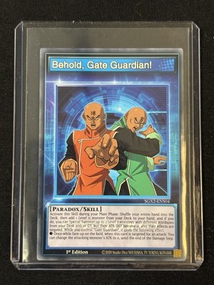 2022 YU-GI-OH! CARD SGX2-ENS04 BEHOLD GATE GARDIAN SPEED DUEL GX PARADOX 1ST ED