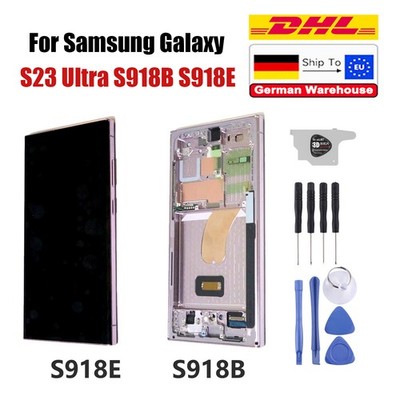 OLED Display For Samsung Galaxy S23 Ultra S918B S918E Touch Screen Replacement