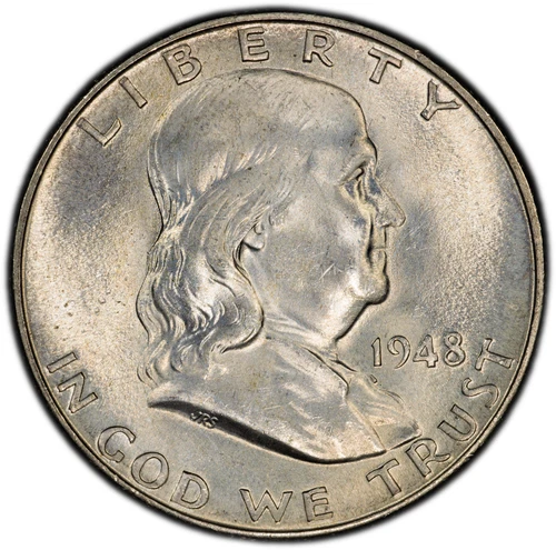 1948-D PCGS MS64 FBL Franklin Half Dollar w/ Strong Strike & Really Nice Luster