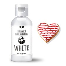 Oil Based Food Colouring for Chocolate - 88ml Vivid 88 ml (Pack of 1), White 