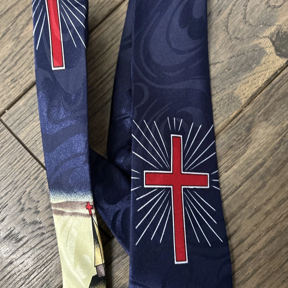 Steven Harris Handmade Church Polyester Tie religious pastor,church,Christian - Imagem 4 de 4