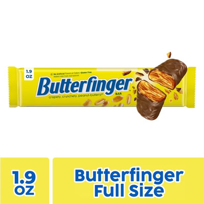 Butterfinger Full Size Candy Bar 6 Count 1.9oz Each Crispety Crunchy Treat