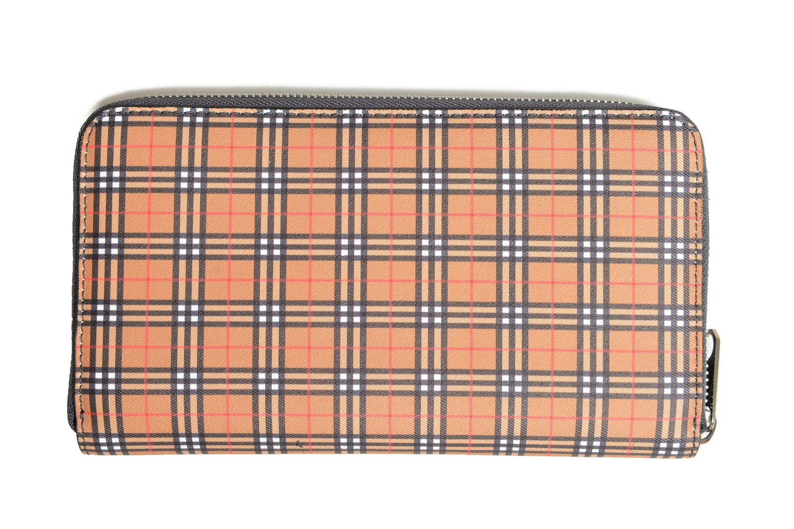 Женский кошелек Burberry RENFREW из многоцветной кожи в клетку на молнии 100890₽