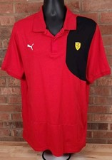 Ferrari Scuderia Polo Shirt Mens Size XL Red Black Puma F1 Racing