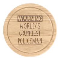 Warnung World's Grumpiest Polizist Rund Zerkleinern KäSebrett Beste Bulle Lustig