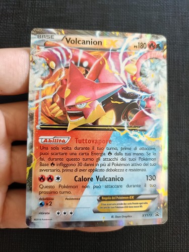 Pokemon Volcanion EX XY173 Promo Black Star Holo Ita A1 - Foto 3 di 5