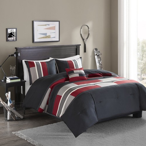 Casual Comforter Set Sporty Design, Vibrant Color, Active Lifestyle Boys Bedr...