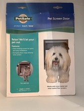 PetSafe Cat Door for Screen Door, for Small Dogs Cats up to 30Lbs Open Box/Ne