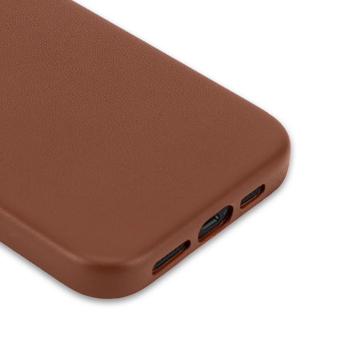 Coque premium Decoded en cuir véritable marron iPhone 16 Pro Max - 4