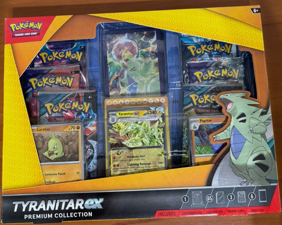 Pokémon TCG: Tyranitar Ex Premium Collection Box - 6 Buste E Carte Promo Foil - 2