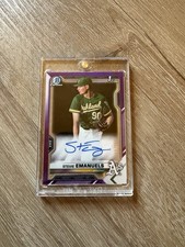 2021 Bowman - Chrome Prospects  Stevie Emanuels #CPA-SE Purple Refractor /250