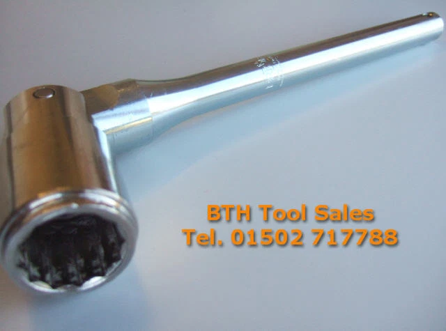 PRIORY Zinc Coated 14mm Thin Round Scaffold/Scaffolders Spanner,BI-HEX 7/16ww