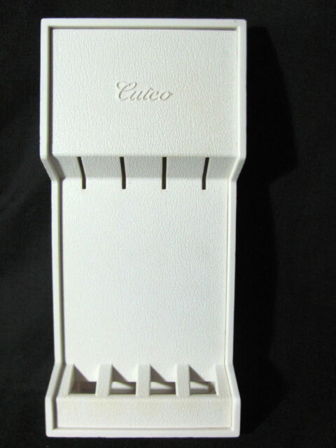 Cutco White Table Knife Tray-Holds 4 Cutco Table Knives in Drawer or Wall Mount