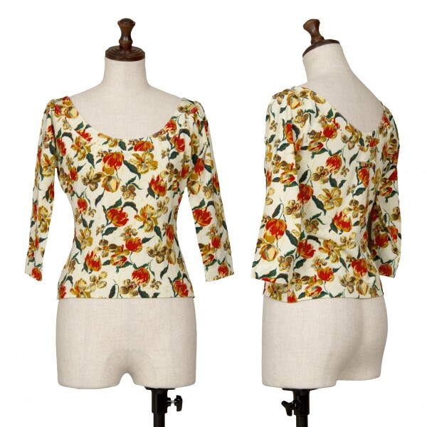 Jean Paul GAULTIER FEMME Floral Printed Top Size 40(K-126055) | eBay