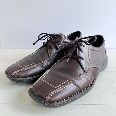 Rieker Brown Leather Shoes Men’s Europe Size 43 Ultra  Lightweight