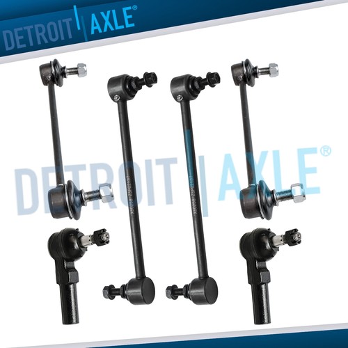 Front & Rear Sway Bar Link Set & Outer Tie Rod Ends for Mazda Protege