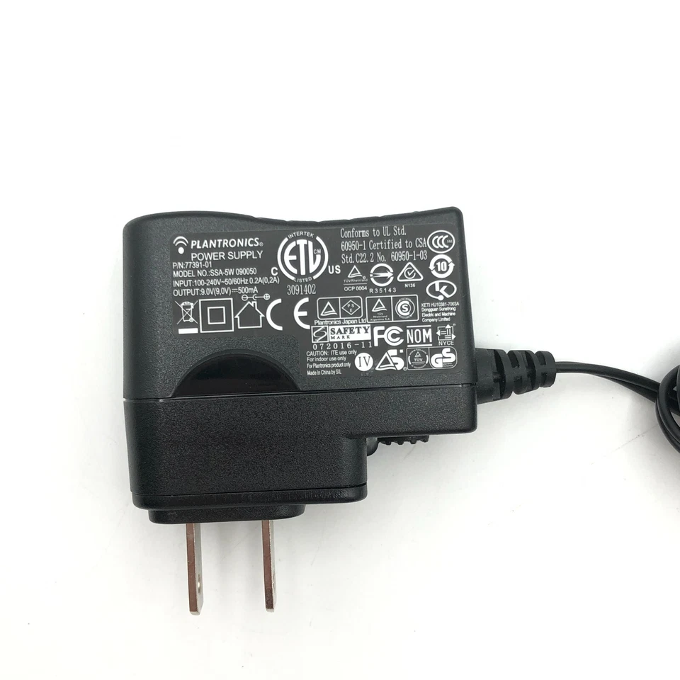 9V 0.5A 500mA AC/DC Wall Adapter Brand New Sealed - Image 4 of 4