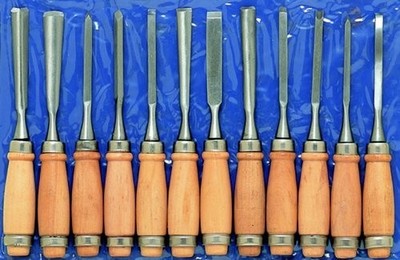 New 12pc 8'' Professional Wood Carving Chisels High Quality