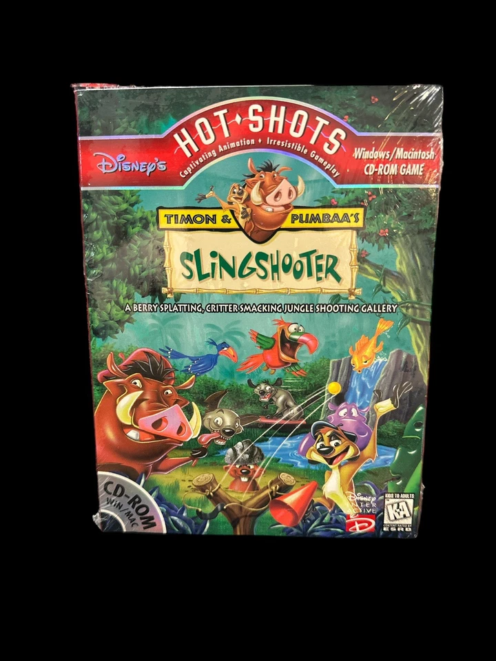 NEW SEALED Disney's Hot Shots Timon & Pumbaa's Slingshooter PC/MAC Game - Image 2 of 3