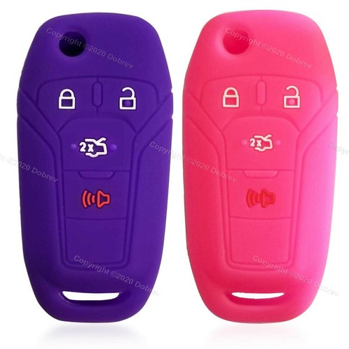 2Pcs Silicone Cover Holder Protector Remote Control Smart Car Case for Ford Key - Bild 2 von 4