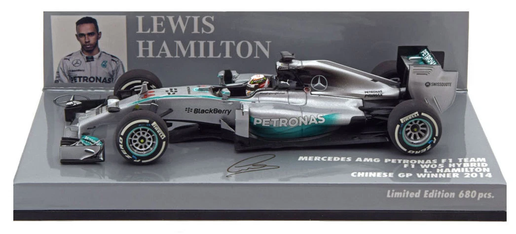 Atlas 1/43 - Mercedes F1 W05 Hybrid 2014 Lewis Hamilton Model