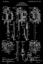 1904 - Tattooing Device - C. Wagner - Patent Art Magnet
