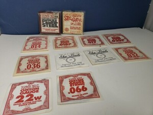 Ernie Ball Custom Gauge Strings Huge Lot of  14 Vintage Guitar - 2 x Sho - Bud