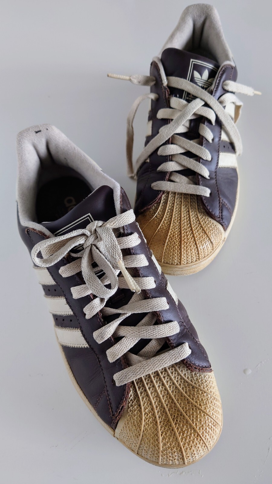 Rare Vintage Adidas Superstar Trainers UK 8 EUR 42 Men's Brown Shoes image 3