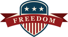 USA Freedom Car Bumper Sticker Decal