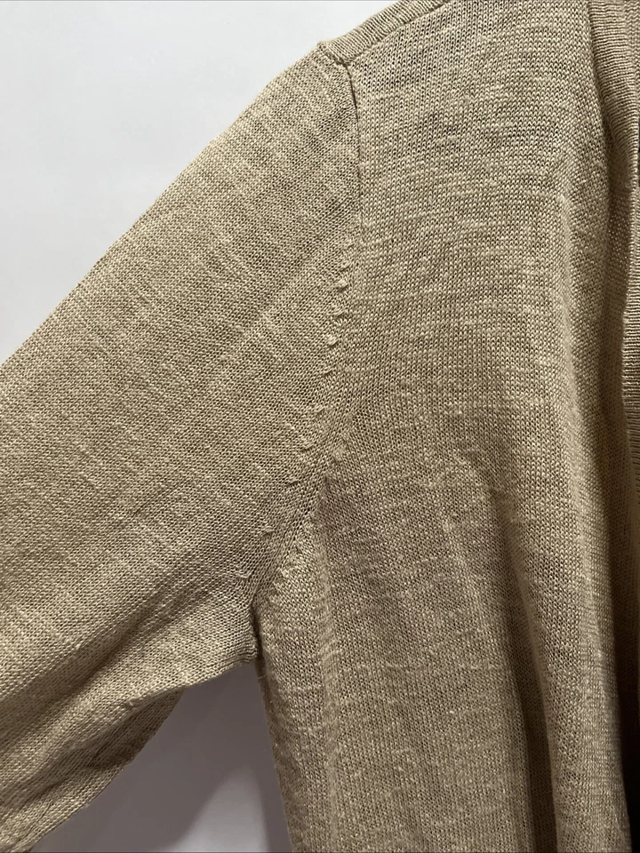 Cárdigan para mujer Michael Michael Kors cascada topo frente abierto de lino talla XS Foto 4 de 4