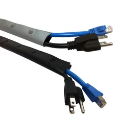 Button Cable Wrap PVC Sleeving - Reversable Black/Silver Color - Lot Options