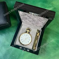 Solid Wood Pocket Watch Box Portable Single Pocket Watch Display Storage