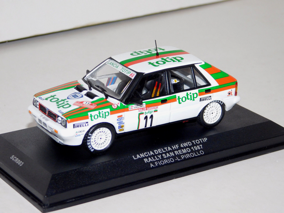 LANCIA DELTA HF 4WD TOTIP #11 FIORIO / PIROLLO SAN REMO 1987 IXO
