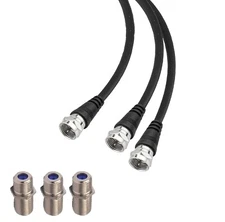 F-Type RG6 Cable Splitter 3 Way Internet and TV 75Ohm Splitter Combiner Bx 6