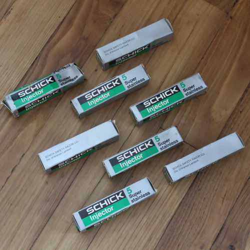 Lames De Rasoir SCHICK INJECTOR Platine - Lot De 5 Cartouches Neuves Vintage | Origine Pays-Bas