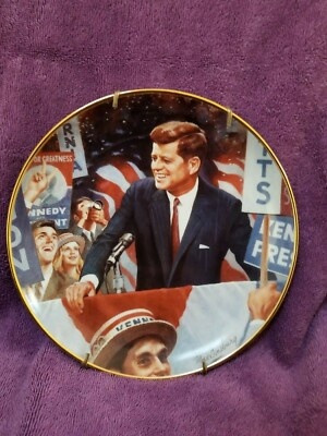 Franklin Mint JFK Collectible Plates by Max Ginsburg - Limited Edition Set of 6