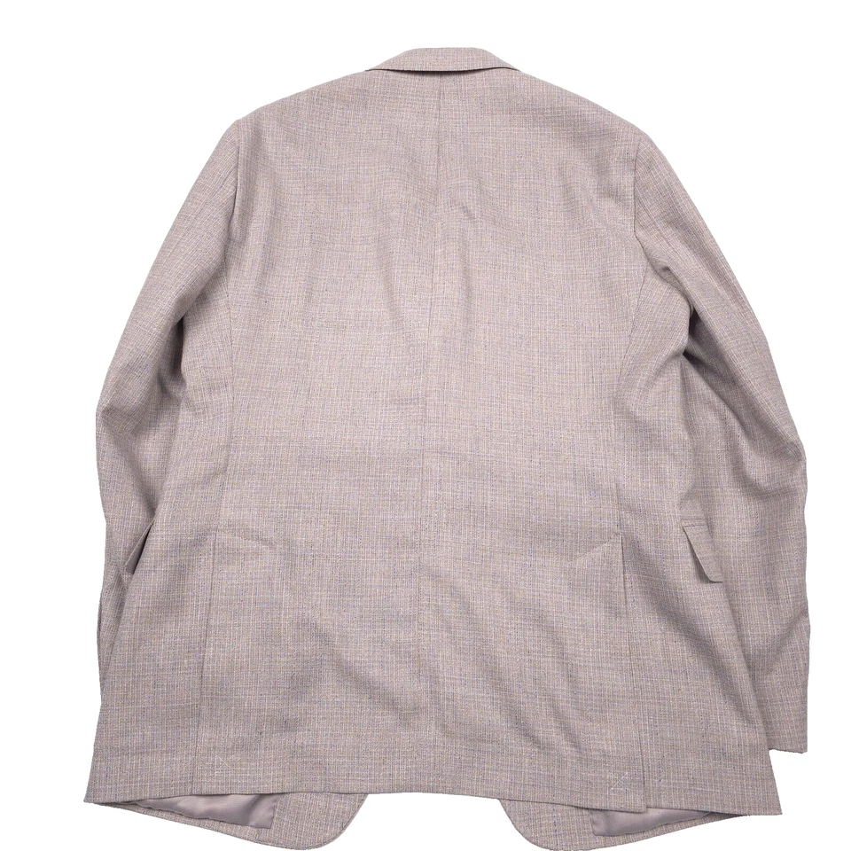 $698 Hart Schaffner Marx Beige Mini Cuadros Abrigo Deportivo Blazer Chaqueta Para Hombres Talla 44L Foto 4 de 4