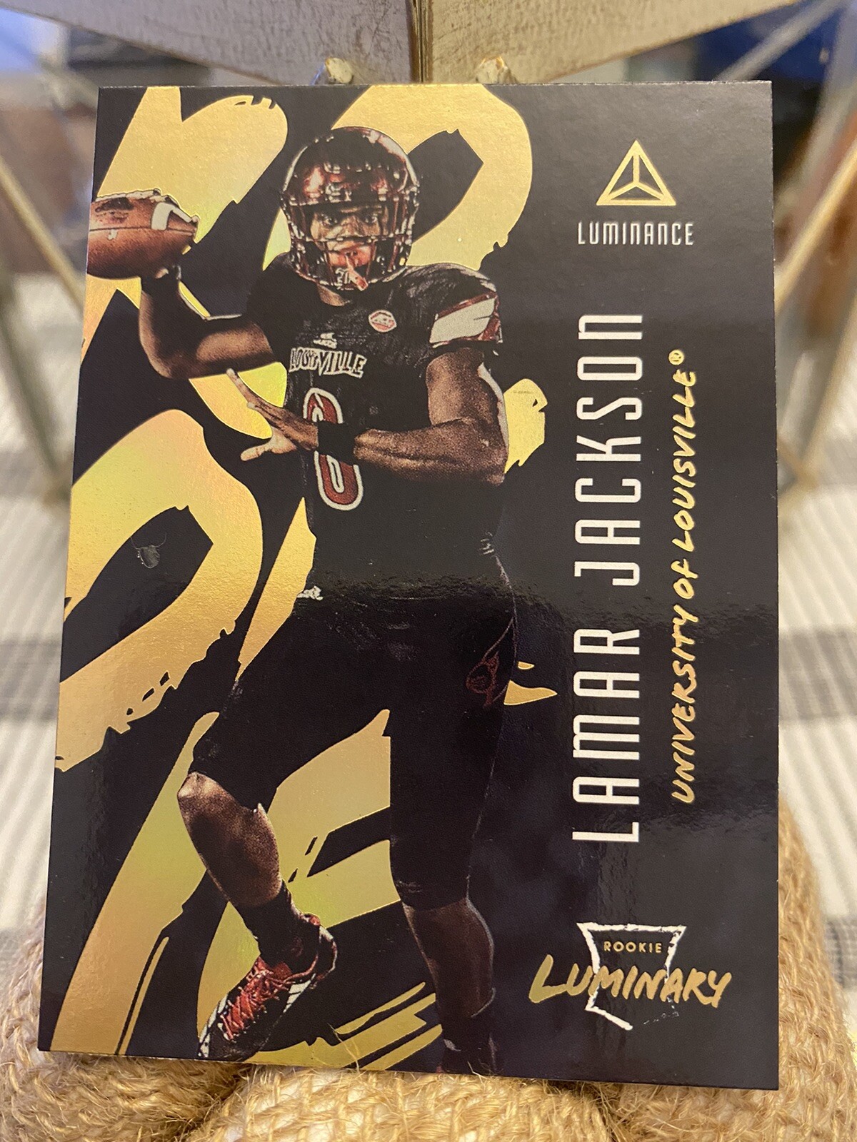 2018 Panini Luminance Luminary Lamar Jackson #14 Rookie Baltimore Ravens