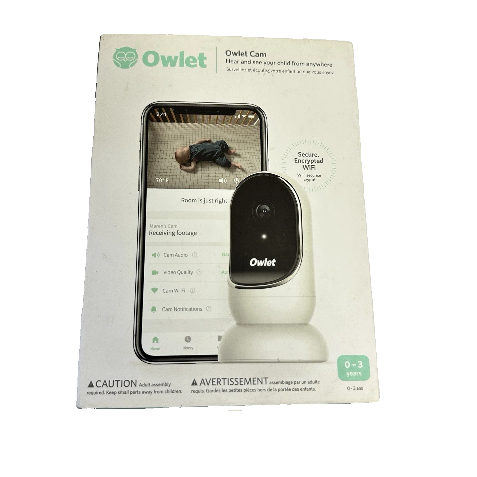 Owlet BC04NNBBYH 1st Gen Video Baby Monitor Camera 2 Way Audio