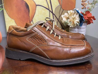 MADE IN ITALY Men's  Shoes BOTTESINI Square Toe Oxfords Sz 9 w Brown Leather
