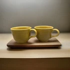 Vintage Homer Laughlin Fiesta Ware Antique Gold Ironstone Cups (2) (1969-73)