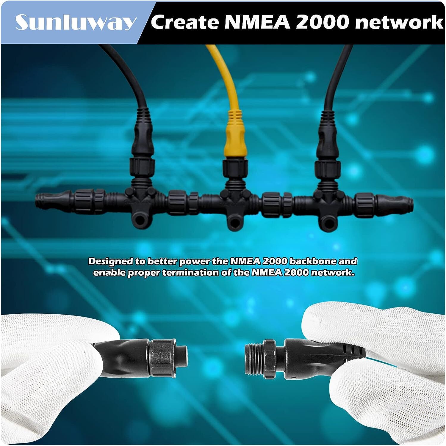 Male Female Terminators Kit for NMEA 2000 N2k Lowrance Simrad B&G Navico Garmin