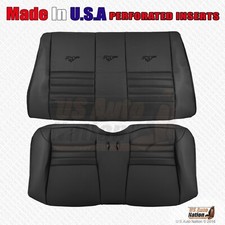 Rear Bench Bottom Top Leather Cover Black For 2002 2003 2004 Ford Mustang Gt