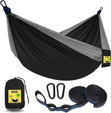 Camping Hammock Double  Single Portable Hammocks with 2 Tree Straps
