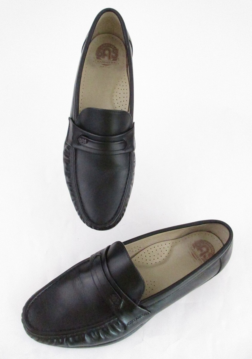 SAS Ace Slip On Mens Loafers Black Leather Sz 11.5 Near Mint  display picture 1