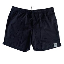 GEORGE Above The Knee Men  s Basic Swim Short Black Soot Size L 36-38 